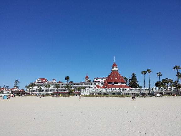 Hotel Coronado from the beach