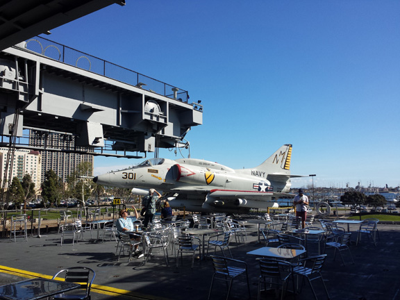 Midway deck with plane