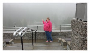 Mt. Rushmore behind the fog