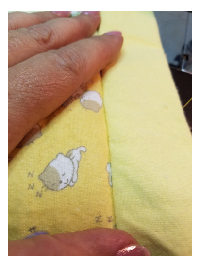 Baby quilt stitching