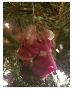santa and mrs claus ornament